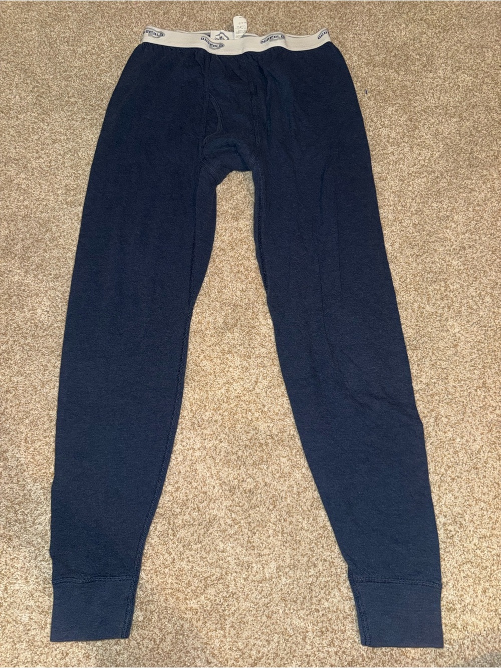 Vintage Duofold Mens Long Johns Thermal Base Layer Pants Bottoms Blue L
